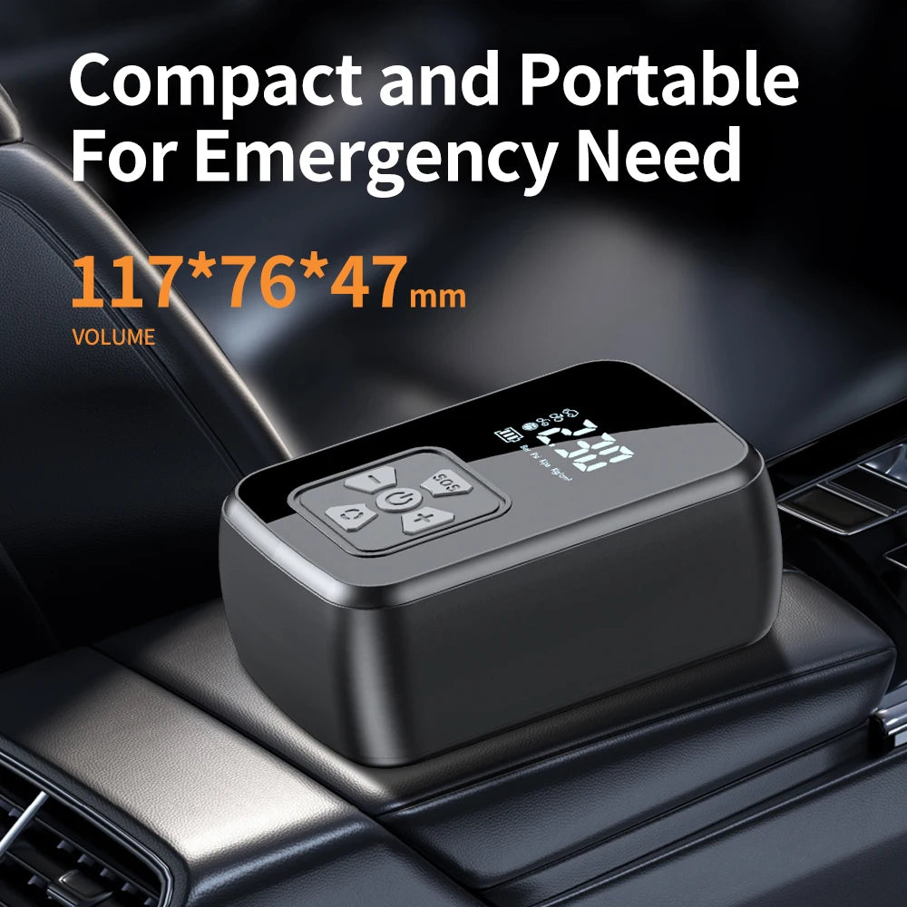Gonfleur Portable Rechargeable — Voiture, Moto, Vélo, Ballon