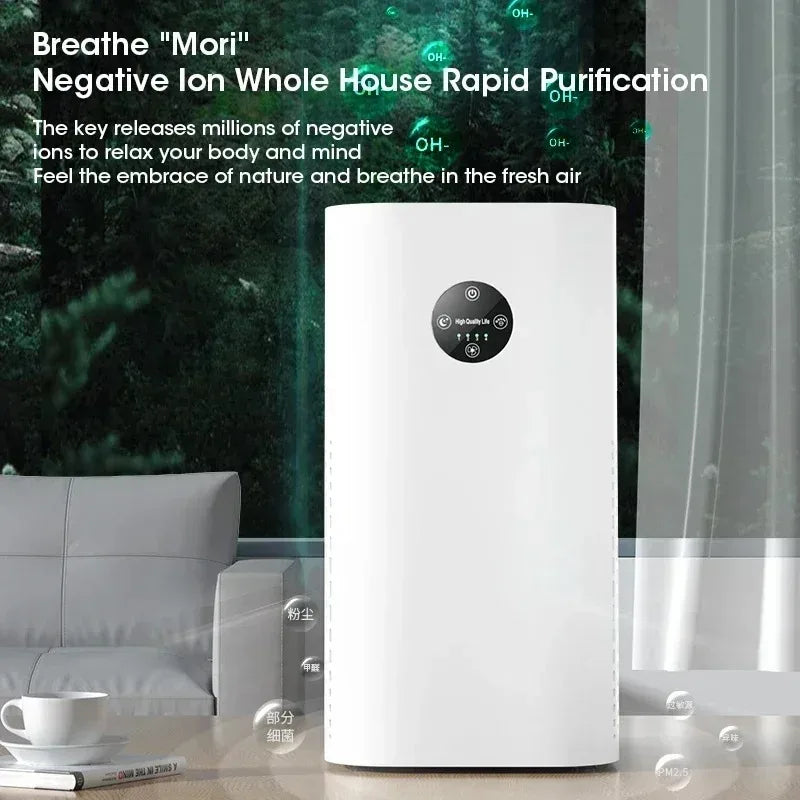 HEPA Air Cleaner With Negative Ion 180m² Coverage Pet Hair Dust Formaldehyde Removal Allergy Relief For Home Office