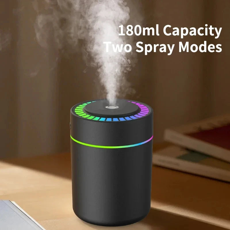 Humidificateur USB Mini — Diffuseur d'Arômes & Purificateur avec Lumière